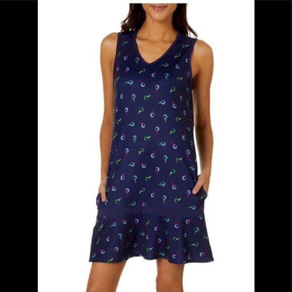 Lillie Green Womens Tee Time Sleeveless Dress Small - Excellent Condition-2/6/24 - Picture 1 of 6